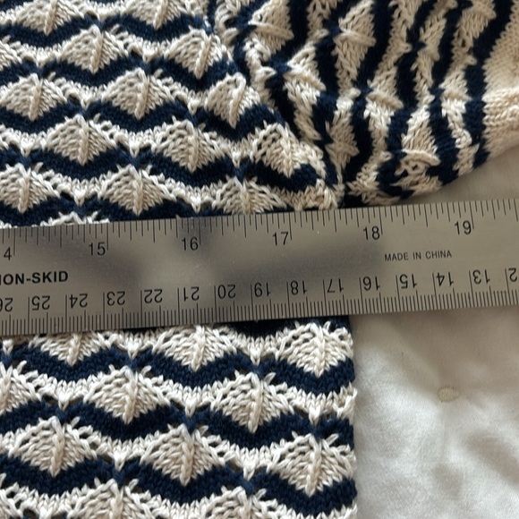 Sezane Mae Jumper Ecru / Navy - Size L - Picture 8 of 8